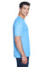 UltraClub 8420 Mens Cool & Dry Performance Moisture Wicking Short Sleeve Crewneck T-Shirt Columbia Blue Model Side