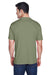 UltraClub 8420 Mens Cool & Dry Performance Moisture Wicking Short Sleeve Crewneck T-Shirt Military Green Model Back