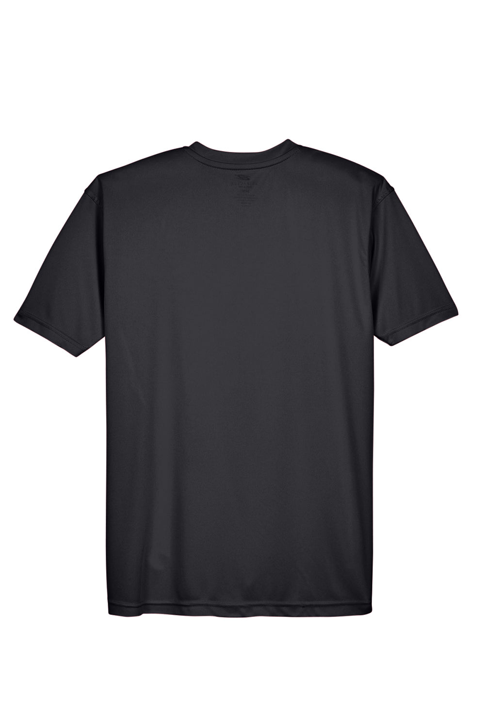 UltraClub 8420 Mens Cool & Dry Performance Moisture Wicking Short Sleeve Crewneck T-Shirt Black Flat Back