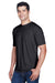 UltraClub 8420 Mens Cool & Dry Performance Moisture Wicking Short Sleeve Crewneck T-Shirt Black Model 3q