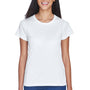 UltraClub Womens Cool & Dry Performance Moisture Wicking Short Sleeve Crewneck T-Shirt - White - Closeout