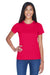 UltraClub 8420L Womens Cool & Dry Performance Moisture Wicking Short Sleeve Crewneck T-Shirt Red Model Front