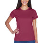 UltraClub Womens Cool & Dry Performance Moisture Wicking Short Sleeve Crewneck T-Shirt - Maroon - Closeout