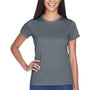 UltraClub Womens Cool & Dry Performance Moisture Wicking Short Sleeve Crewneck T-Shirt - Charcoal Grey - Closeout