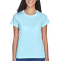UltraClub Womens Cool & Dry Performance Moisture Wicking Short Sleeve Crewneck T-Shirt - Ice Blue - Closeout