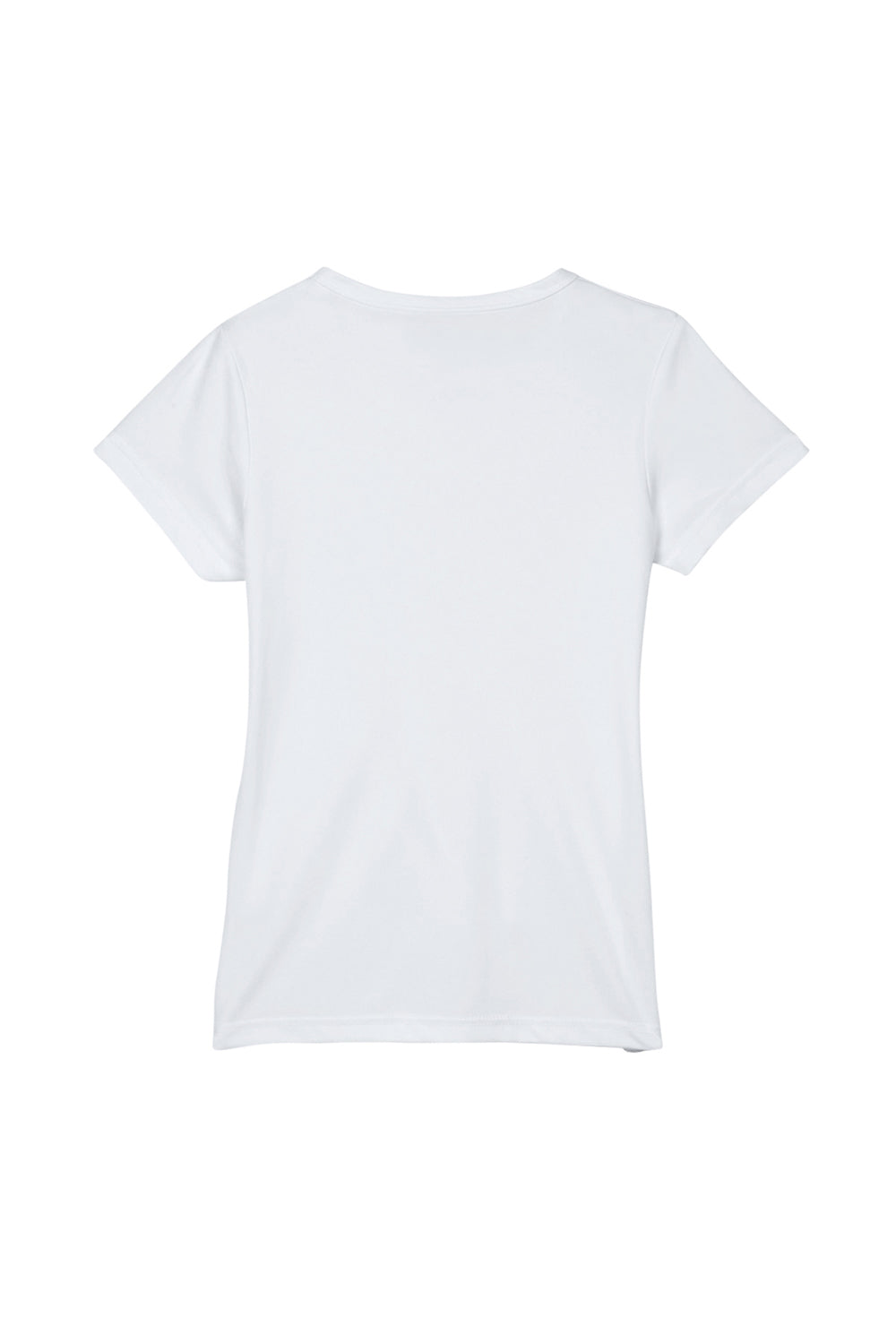 UltraClub 8420L Womens Cool & Dry Performance Moisture Wicking Short Sleeve Crewneck T-Shirt White Flat Back