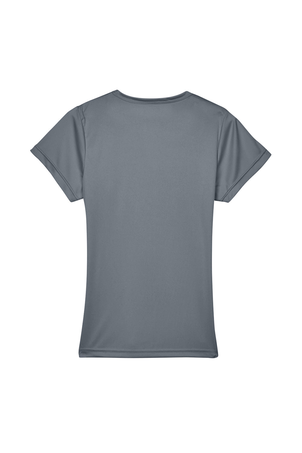 UltraClub 8420L Womens Cool & Dry Performance Moisture Wicking Short Sleeve Crewneck T-Shirt Charcoal Grey Flat Back