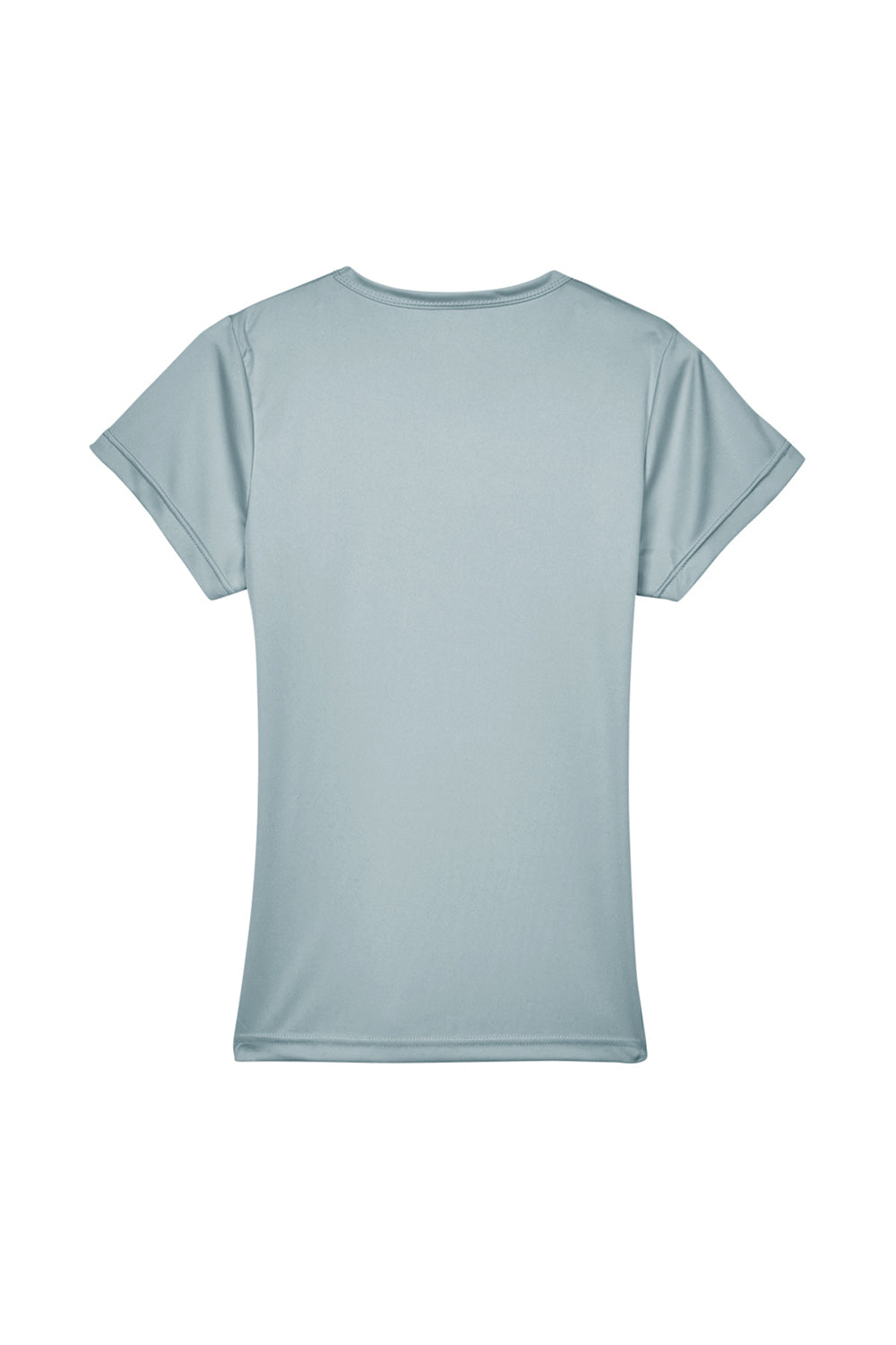 UltraClub 8420L Womens Cool & Dry Performance Moisture Wicking Short Sleeve Crewneck T-Shirt Grey Flat Back
