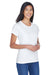 UltraClub 8420L Womens Cool & Dry Performance Moisture Wicking Short Sleeve Crewneck T-Shirt White Model 3q