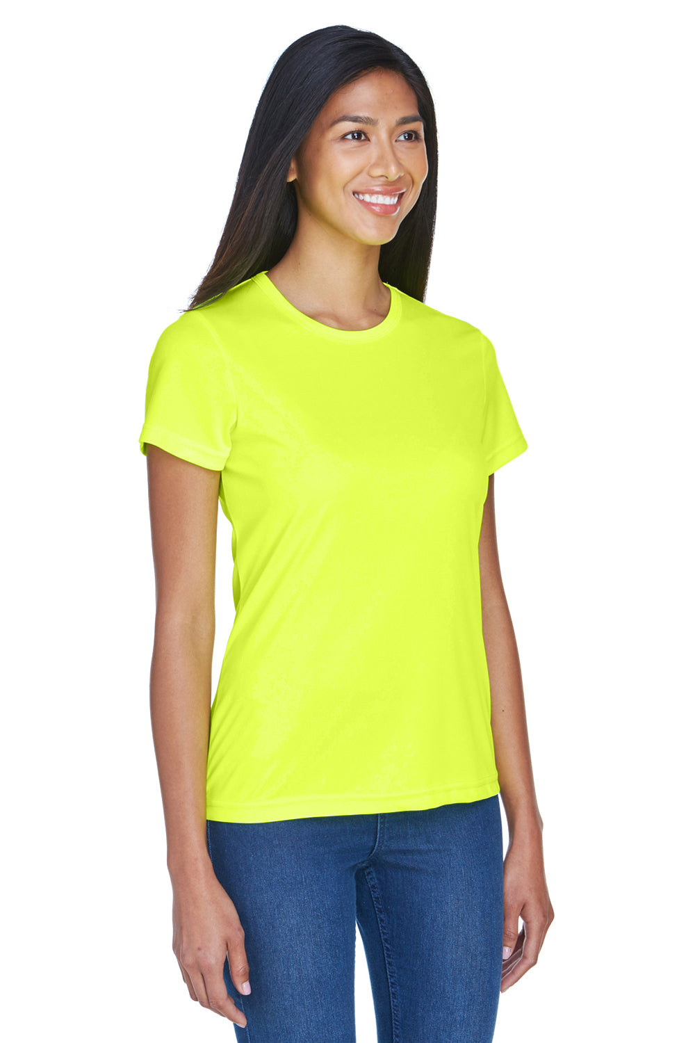 UltraClub 8420L Womens Cool & Dry Performance Moisture Wicking Short Sleeve Crewneck T-Shirt Bright Yellow Model 3q