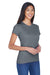 UltraClub 8420L Womens Cool & Dry Performance Moisture Wicking Short Sleeve Crewneck T-Shirt Charcoal Grey Model 3q