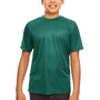 UltraClub Youth Cool & Dry Performance Moisture Wicking Short Sleeve Crewneck T-Shirt - Forest Green - Closeout