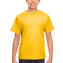 UltraClub Youth Cool & Dry Performance Moisture Wicking Short Sleeve Crewneck T-Shirt - Gold - Closeout