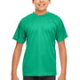 UltraClub Youth Cool & Dry Performance Moisture Wicking Short Sleeve Crewneck T-Shirt - Kelly Green - Closeout