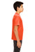 UltraClub 8420Y Youth Cool & Dry Performance Moisture Wicking Short Sleeve Crewneck T-Shirt Orange Model Side