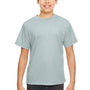 UltraClub Youth Cool & Dry Performance Moisture Wicking Short Sleeve Crewneck T-Shirt - Grey - Closeout