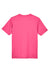 UltraClub 8420Y Youth Cool & Dry Performance Moisture Wicking Short Sleeve Crewneck T-Shirt Heliconia Pink Flat Back
