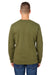 J America 8424JA Mens Premium Fleece Crewneck Sweatshirt Military Green Model Back