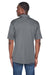 UltraClub 8425 Mens Cool & Dry Performance Moisture Wicking Short Sleeve Polo Shirt Charcoal Grey Model Back