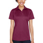 UltraClub Womens Cool & Dry Performance Moisture Wicking Short Sleeve Polo Shirt - Maroon - Closeout