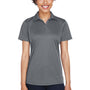 UltraClub Womens Cool & Dry Performance Moisture Wicking Short Sleeve Polo Shirt - Charcoal Grey - Closeout