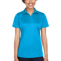UltraClub Womens Cool & Dry Performance Moisture Wicking Short Sleeve Polo Shirt - Sapphire Blue - Closeout