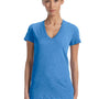 Bella + Canvas Womens Short Sleeve Deep V-Neck T-Shirt - True Royal Blue