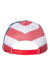 Richardson Hats 112PM Mens Printed Mesh Snapback Trucker Hat Heather Grey/Stars & Stripes Flat Back
