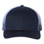 Richardson Hats Mens Printed Mesh Snapback Trucker Hat - Navy Blue/Navy to White Fade - Closeout