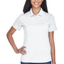 UltraClub Womens Cool & Dry Performance Moisture Wicking Short Sleeve Polo Shirt - White - Closeout
