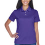 UltraClub Womens Cool & Dry Performance Moisture Wicking Short Sleeve Polo Shirt - Purple - Closeout