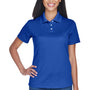 UltraClub Womens Cool & Dry Performance Moisture Wicking Short Sleeve Polo Shirt - Cobalt Blue - Closeout
