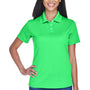 UltraClub Womens Cool & Dry Performance Moisture Wicking Short Sleeve Polo Shirt - Cool Green - Closeout