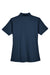 UltraClub 8445L Womens Cool & Dry Performance Moisture Wicking Short Sleeve Polo Shirt Navy Blue Flat Back