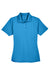 UltraClub 8445L Womens Cool & Dry Performance Moisture Wicking Short Sleeve Polo Shirt Pacific Blue Flat Front