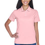 UltraClub Womens Cool & Dry Performance Moisture Wicking Short Sleeve Polo Shirt - Pink - Closeout