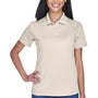 UltraClub Womens Cool & Dry Performance Moisture Wicking Short Sleeve Polo Shirt - Stone - Closeout