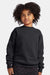 Hanes P360 Youth Ecosmart Pill Resistant Crewneck Sweatshirt Heather Charcoal Grey Model Front
