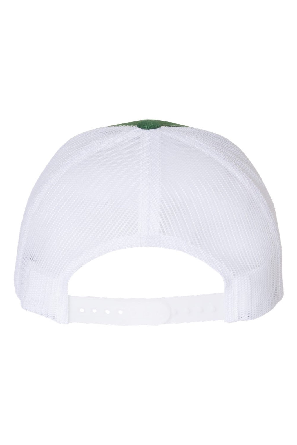 Yupoong Hats 6606 Mens Retro Snapback Trucker Hat Evergreen/White Flat Back