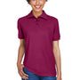 UltraClub Womens Whisper Short Sleeve Polo Shirt - Wine - Closeout