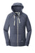 New Era LNEA122 Womens Sueded Full Zip Hooded Sweatshirt Hoodie w/ Pockets Heather Navy Blue Flat Front
