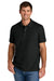 Gildan 85800 Mens Hammer Pique Short Sleeve Polo Shirt Black Model Front