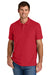Gildan 85800 Mens Hammer Pique Short Sleeve Polo Shirt Red Model Front