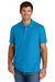 Gildan 85800 Mens Hammer Pique Short Sleeve Polo Shirt Sapphire Blue Model Front