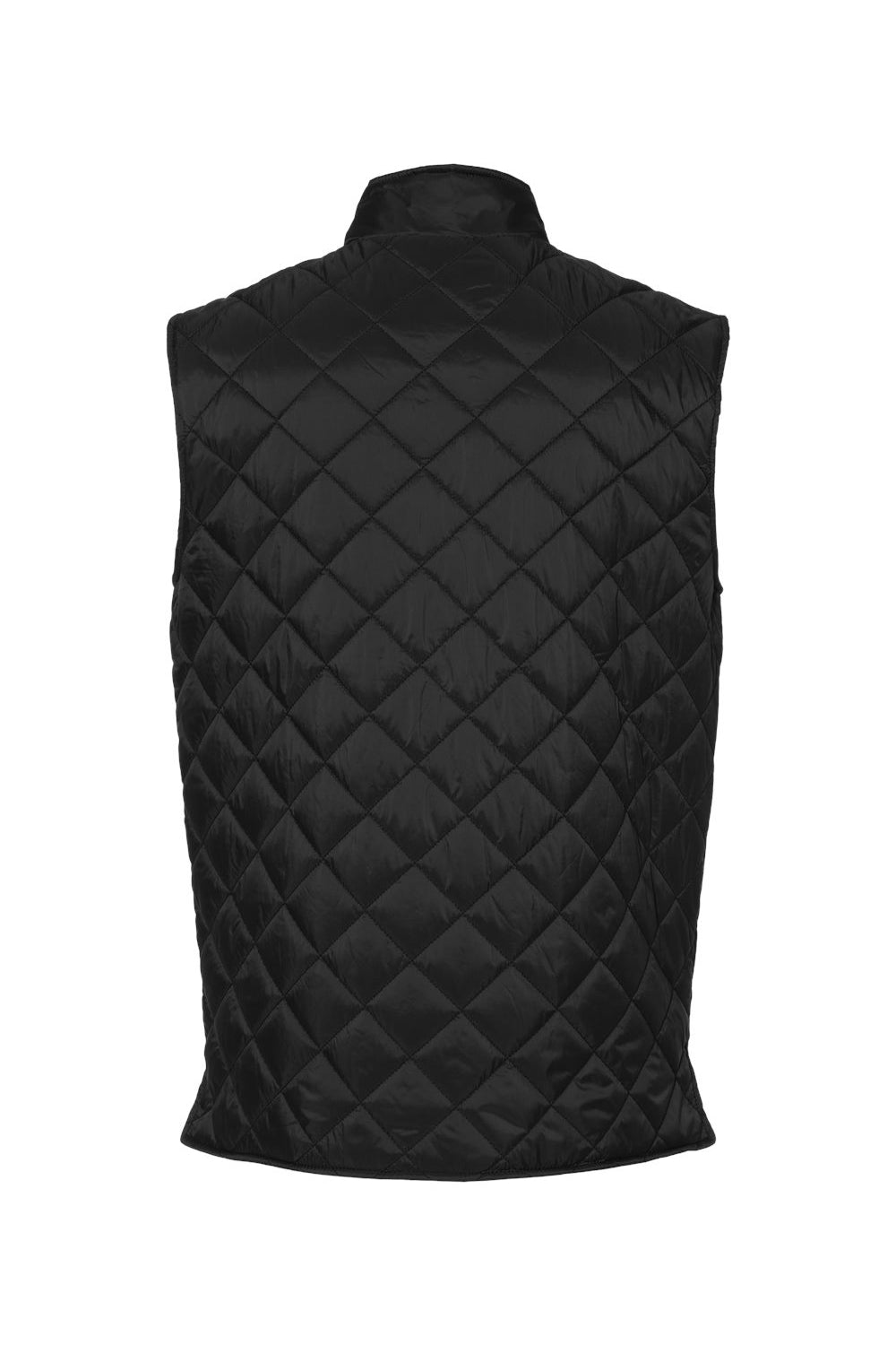 Weatherproof 207359 Mens Vintage Diamond Quilted Full Zip Vest Black Flat Back