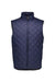 Weatherproof 207359 Mens Vintage Diamond Quilted Full Zip Vest Navy Blue Flat Front