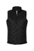 Weatherproof W207359 Womens Vintage Diamond Quilted Full Zip Vest Black Flat Front