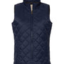 Weatherproof Womens Vintage Diamond Quilted Full Zip Vest - Navy Blue