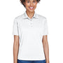 UltraClub Womens Cool & Dry 8 Star Elite Performance Moisture Wicking Short Sleeve Polo Shirt - White - Closeout