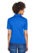 UltraClub 8610L Womens Cool & Dry 8 Star Elite Performance Moisture Wicking Short Sleeve Polo Shirt Royal Blue Model Back